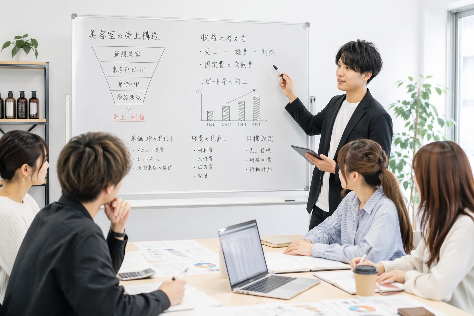 サロンワークの中で学ぶ風景